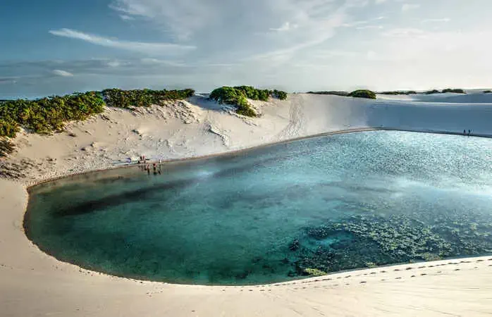 Lagoon in the dunes of Lençóis Maranhenses National Park.